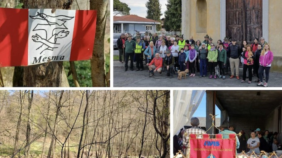 Buona partecipazione alla camminata con gli Alpini di Borgomanero a Pasquetta